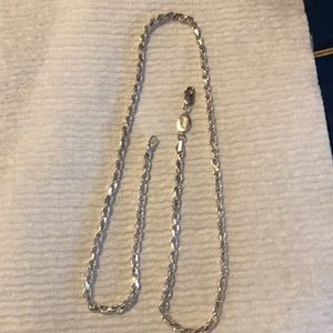 20 inch 925 diamond cut rope chain.